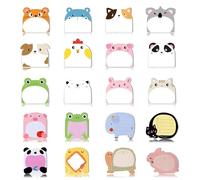 Lot de 20 Petits Blocs Notes Autocollantes Animaux Mignons, Post It Rigolo en Forme d’Animal, Papeterie Kawaii Sticky Notes, Petits Cadeaux Anniversaire pour Enfants et Élèves