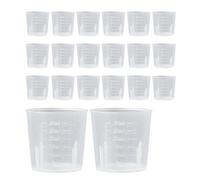 Lot de 20 petits gobelets doseurs en silicone - Avec balance - Verre doseur transparent - Idéal pour des mesures précises à la maison et en laboratoire