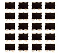 Lot de 20 petits tableaux de table réutilisables avec support | Panneaux de tableau en bois pour mariages, fêtes et événements | Numéro de table, et signes de bienvenue (4x6 i