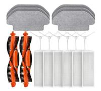 Lot de 20 pièces compatibles avec Xiaomi Robot Vacuum S10 S12 T12 B106GL/ Mop 2S XMSTJQR2S / 3C B106CN Pièces Accessoires Main Side Brush Filter Mop