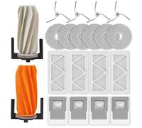 Lot de 20 pièces de rechange ROMO S/A/P compatibles avec l'aspirateur robot DJI ROMO S/A/P, 2 brosses de scooter, 6 jeux de tapis de nettoyage, 4 filtres HEPA, 4 sacs à poussière, 4 brosses latérales