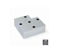 EMUCA 2039225 Lot de 20 Pieds pour meuble/armoire/canapé en plastique, Peint Aluminium, H 45 mm