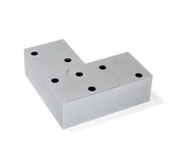 Lot de 20 pieds pour meubles Alumix8 - hauteur 24 mm - gris métallisé EMUCA