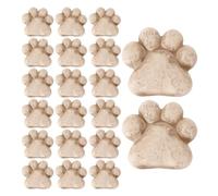 Lot de 20 pierres de jardin en forme de patte de chat, 2 x 1,9 cm, pierres d'aménagement paysager miniatures, légères et faciles à placer, pour jardins, terrariums, vases