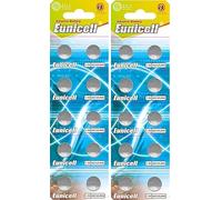Lot de 20 piles AG12 1,5 V sans mercure 100 mAh (2 cartes blister de 10 piles) LR43 186 jetables