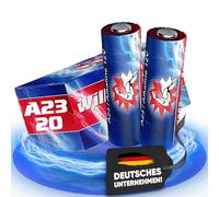 Lot de 20 Piles alcalines A23 12 V Wilhelm MN21 V23GA 23 A L1028 12 V 55 mAh