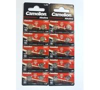 Lot de 20 piles bouton AG7 LR57 195 395 GP91A SR927W CAMELION