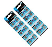 Lot de 20 piles bouton alcalines AG13 LR44 1,55 V pour montres, calculatrices, longue durée de vie