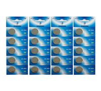 Lot de 20 Piles bouton plates lithium type CR2032 3V - Visiodirect -
