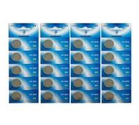 Lot de 20 Piles bouton plates lithium type CR2032 3V - Visiodirect -