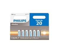Lot de 20 piles Philips AA LR6 1 pack de 10+10