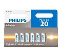 Lot de 20 piles Philips AA LR6 1 pack de 10+10