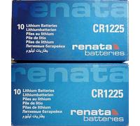 Lot de 20 Piles RENATA CR1225 - Single Blister - 3V Lithium