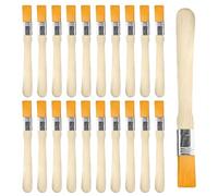 Lot de 20 pinceaux en nylon, pour barbecue, outils de peinture, manche en bois, laine de nylon, brosse à poussière, pinceau à outils (13,5 cm)