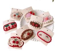 Lot de 20 pinces à cheveux de 5,1 à 7,1 cm de long - Mélange de styles/couleurs au crochet - Fait à la main - Pour fille, femme, cadeau de festival, prix, dons