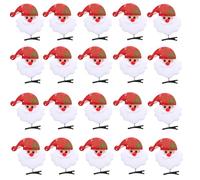 Lot de 20 pinces à cheveux de Noël pour enfants à paillettes avec motif flocons de neige et renne
