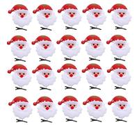 Lot de 20 pinces à cheveux de Noël pour filles et garçons avec motifs de vacances flocon de neige