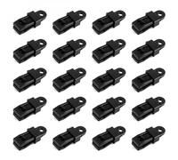 Lot de 20 pinces à tendre, clips pour bâches ou toiles - Noir -