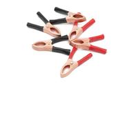 Lot de 20 pinces crocodiles 30 A 70 mm pour pinces de batterie - Alliage plaqué cuivre, ouverture de 25 mm, noir et rouge