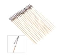 Lot de 20 pinces crocodiles en bois et métal avec support stable pour modélisme et projets artistiques