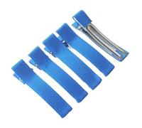 Lot de 20 pinces crocodiles en métal avec ruban 50 mm for queue cheval princesse(Royal)