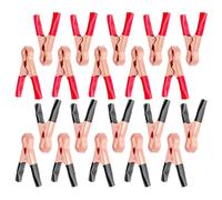 Lot de 20 Pinces Crocodiles pour Batterie De Voiture, Pinces De Câble De Démarrage De Voiture, Pinces De Connecteur De Chargeur, pour Batteries De Voiture, Remplacement Ou Réparation De Batterie
