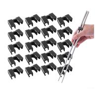 Lot de 20 pinces d'apprentissage réutilisables pour enfants et débutants, design réglable pour améliorer les compétences des baguettes, convient pour la maison ou les repas à l'extérieur