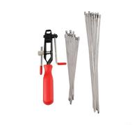 Lot de 20 pinces de serrage pour bottes avec bandes en acier inoxydable pour automobile, VTT, cache-poussière