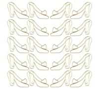 Lot de 20 pinces en métal colorées en forme de talon haut pour documents, scrapbooking, marque-pages pour journaux, notes, 30 x 24 mm, fournitures de bureau