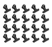Lot de 20 pinces noires en métal pour emballages alimentaires, mini pinces à papier, fichiers photo, documents pour la maison et le bureau
