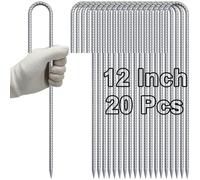 Lot de 20 piquets d'armature en forme de J 30,5 cm