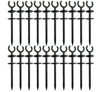 Lot de 20 piquets de guidage de tuyau d'arrosage vert | Support de tuyau en plastique robuste pour l'aménagement paysager | Protège les plantes et garde la cour propre | Marqueur de chemin