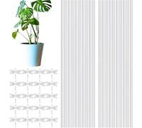 Lot de 20 piquets de Support en Acrylique Transparent pour grimpantes, Support de Jardin Multifonction pour Tulipes, pétunia, mûres pour en Pot