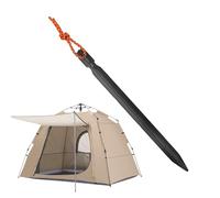 Lot de 20 piquets de tente en métal solide - 18 cm - Piquets de tente résistants aux tempêtes - Piquets de sable en aluminium - Avec corde et sac de rangement - Pour randonnée, camping