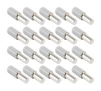 Lot de 20 piquets d'étagère en métal de 5 mm pour armoire, support d'étagère, tige de support en acier pour armoire, placard, meubles (22 mm de long)