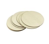 Lot de 20 planches de bois brut de 10 cm, copeaux de bois ronds et carrés pour bricolage, peinture, pyrogravure, modèle architectural, décoration d'intérieur (20 ronds)