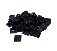 Lot de 20 plaques de construction Lego City 3022 - Avec 2 x 2 picots - Noir