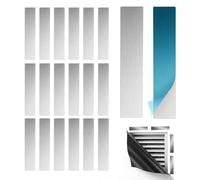Lot de 20 plaques métalliques pour support magnétique, adhérence forte, multifonctionnelle, plaques adhésives pour aimants, convient pour les ouvertures d'aération, les surfaces murales, les armoires
