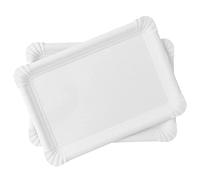 Lot de 20 Plateaux en Carton Blanc - Plateaux de Présentation pour Pâtisseries/Amuse-bouches/Buffets (23 x 33 cm)