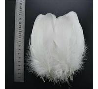 Lot de 20 plumes blanches de coq, d'oie, de faisan, pour travaux manuels, décoration de plumes de paon, de poulet, de canard, d'autruche, pour travaux d'aiguille (15-20 cm, 6-8 pouces)