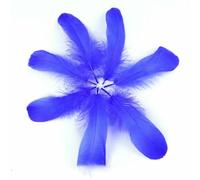 Lot de 20 plumes de faisan bleu royal, plumes d'oie, d'autruche, de coq, pour attaches de mouches, décoration de bijoux, artisanat de fête - Ruan Piao