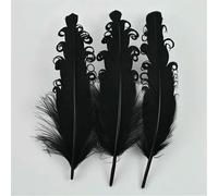 Lot de 20 plumes de faisan noires pour loisirs créatifs, décoration de fête de mariage, coq, oie, autruche, accessoires de bricolage, attrape-rêves, 15-20 cm