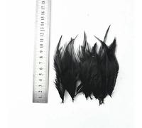 Lot de 20 plumes noires teintées, plumes d'oie, de coq, d'autruche, de faisan, pour la fabrication de bijoux, de carnaval, de 10 à 15 cm
