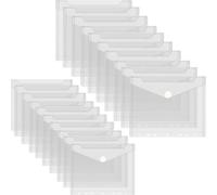 Lot de 20 Pochette Classeur,Porte Documents Classeur 5A,Documents Imperméable Organisation,pour Voyage Famille Bureau Déposer (23x18cm, 7 Perforée)