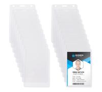 Lot de 20 Pochettes A7 Porte Carte Plastique Transparent Protection, Protège Carte Bancaires Permis de Conduire, Pochette Badge pour Évenement, Salon, Entreprise, Groupe