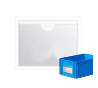 Lot de 20 pochettes adhésives transparentes et porte-étiquettes pour classeur, cartes de visite, Pochette Autocollante, Pochette Adhesive Pare Brise Porte - Pochette Assurance A(Size:10X18cm,)