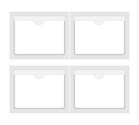 Lot de 20 pochettes adhésives transparentes pour permis de stationnement, badges, voiture, van, caravane, pare-brise, photos, cartes de visite, 10 x 8 cm