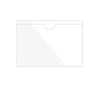 Lot de 20 pochettes autocollantes en plastique transparent pour cartes de bibliothèque avec ouverture sur le dessus (20 pièces, 100 x 150 mm)