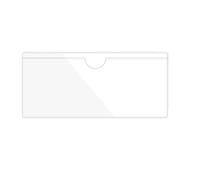 Lot de 20 pochettes autocollantes en plastique transparent pour cartes de bibliothèque avec ouverture sur le dessus (20 pièces, 106 x 230 mm)