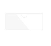 Lot de 20 pochettes autocollantes en plastique transparent pour cartes de bibliothèque avec ouverture sur le dessus (230 x 106 mm)